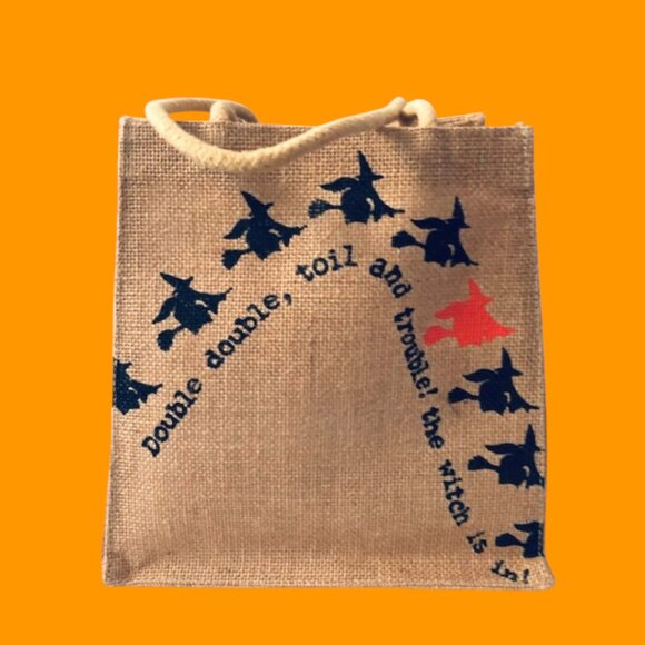 Trick or Treat Reusable Burlap Bag - Picture 1 of 4